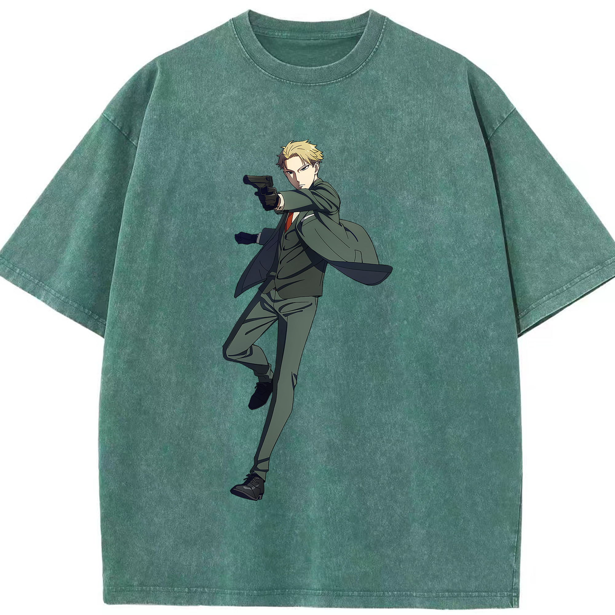 （画像用） SPY×FAMILY间谍家家酒 綿100% ヴィンテージ風 半袖Tシャツ（フロントプリント）